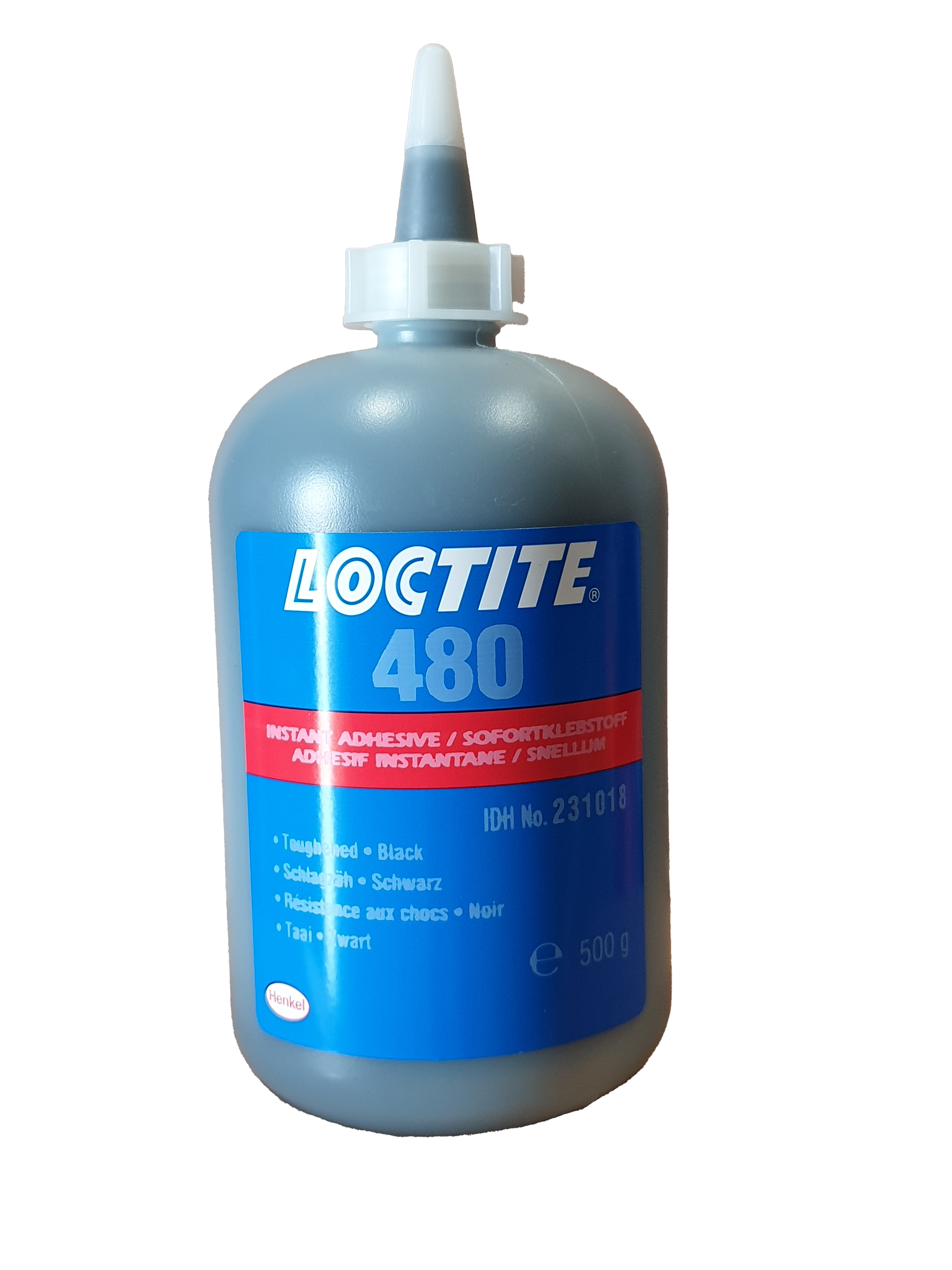 LOCTITE 480  – 500g (jest wzmocnionym, szybko utwardzającym się klejem błyskawicznym)