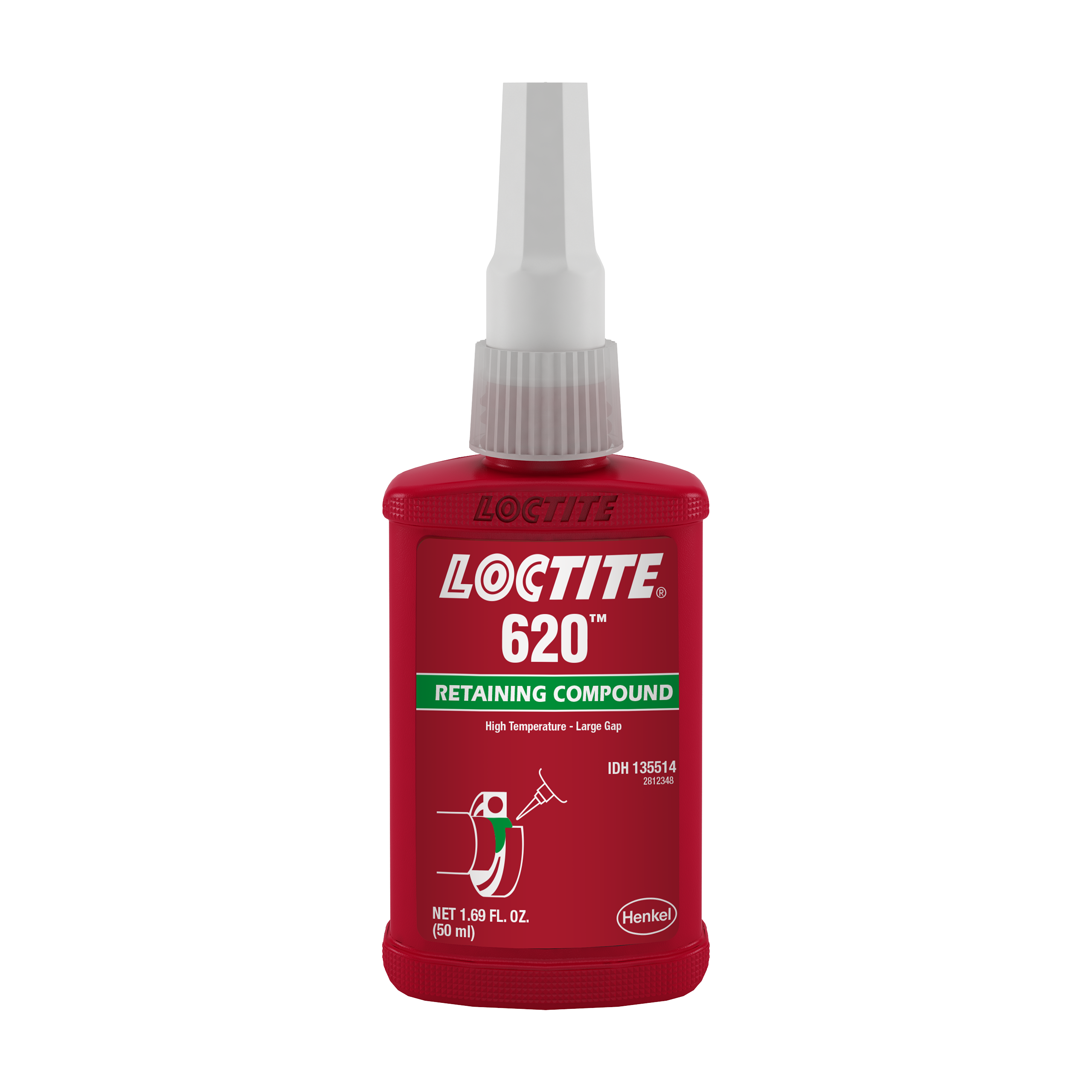 LOCTITE 620 – 50 ml (wysokotemperaturowy (do 230°C), anaerobowy klej do mocowania metalowych części współosiowych)