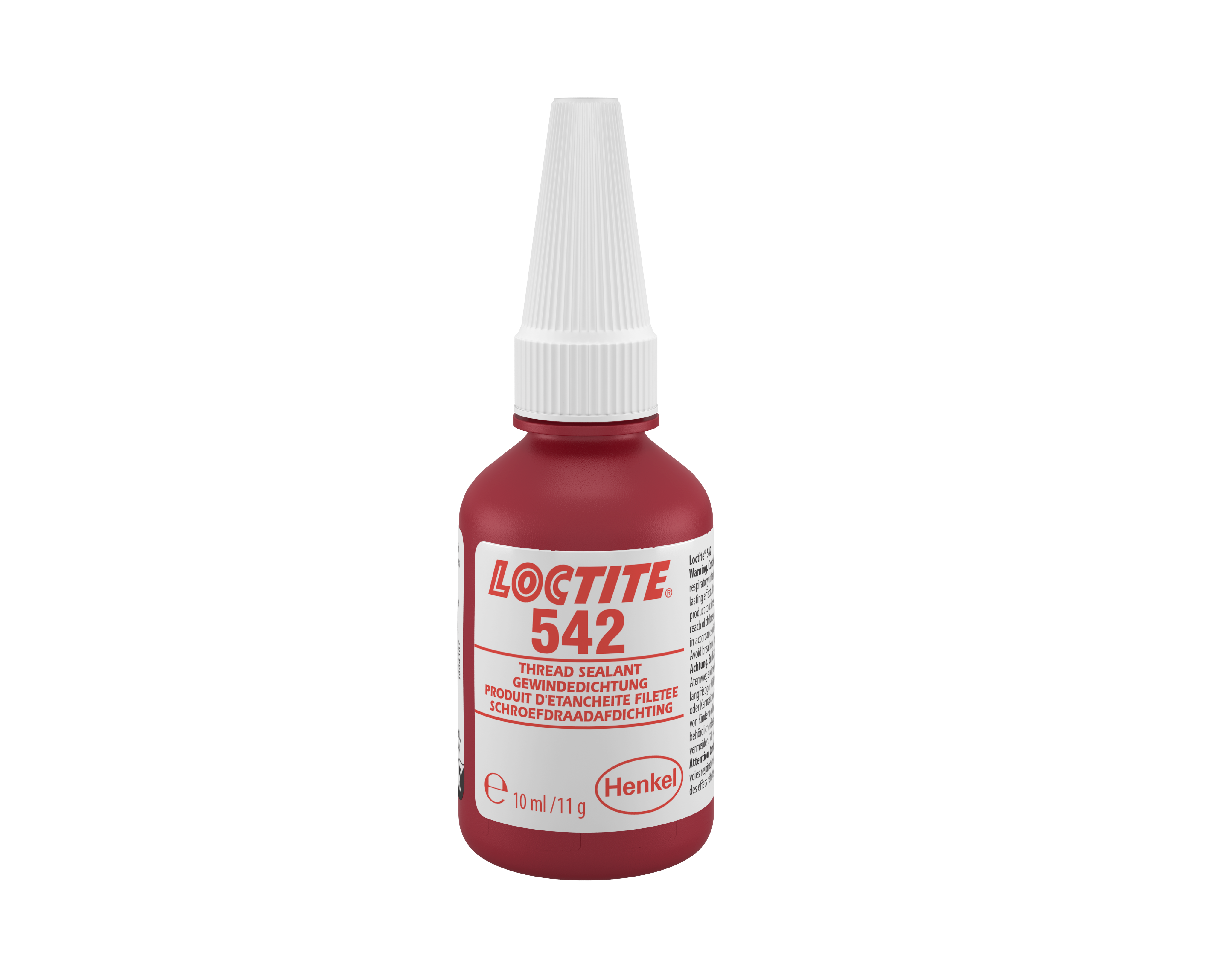 LOCTITE 542 – 10 ml (anaerobowy uszczelniacz połączeń gwintowych, średnio demontowalny, doskonale nadaje się do gwintów drobnozwojnych, stosowanych w instalacjach hydraulicznych)