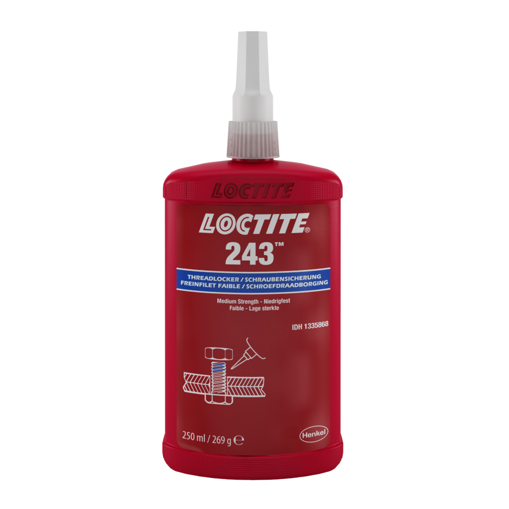 LOCTITE 243 – 250 ml (anaerobowy środek do zabezpieczania gwintów, średnio demontowalny)