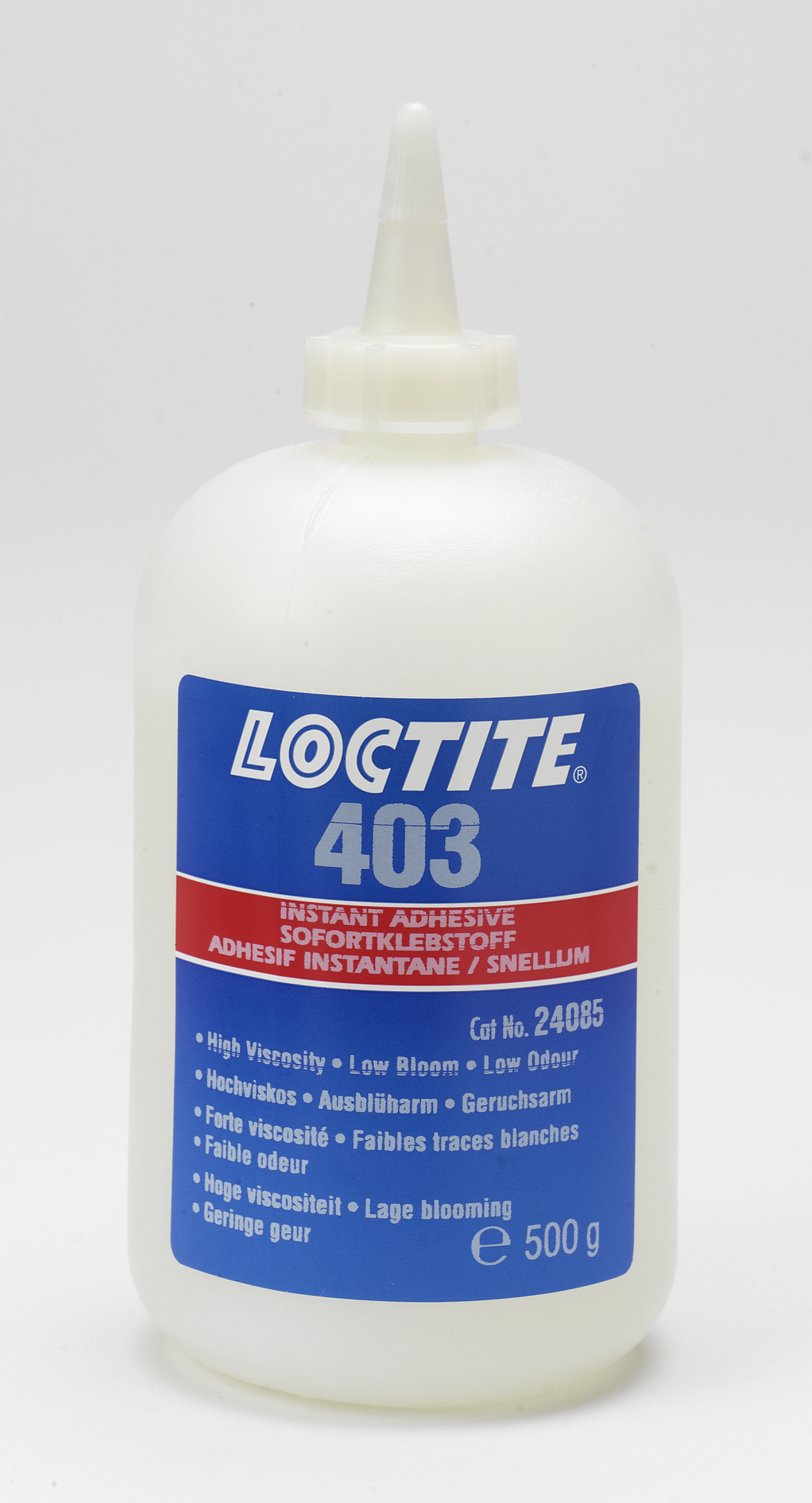 LOCTITE 403 –  500g (Niskozapachowy błyskawiczny klej na bazie alkoksyetylu o niskim wykwicie)